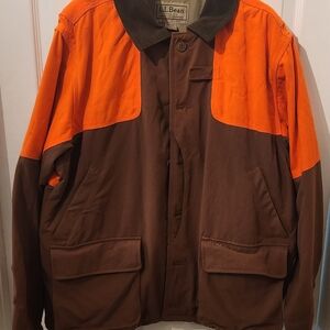 L.L. Bean Men's Brown and Orange Quail Jacket